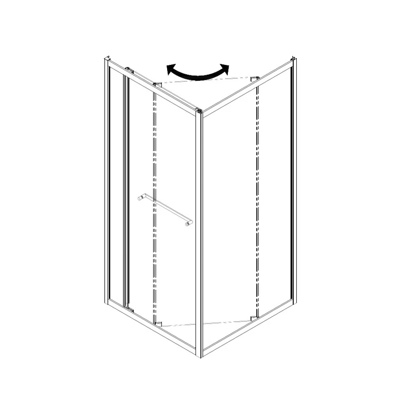 Firenze Cabină de duș Black 6mm 70cm