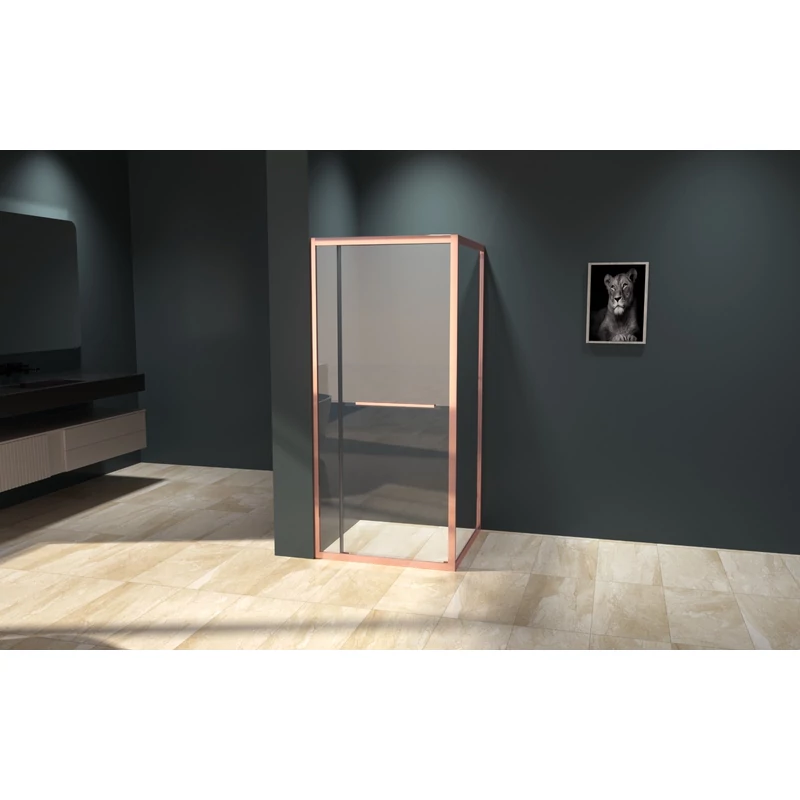 Firenze Cabină de duș Rose Gold 6mm 80cm