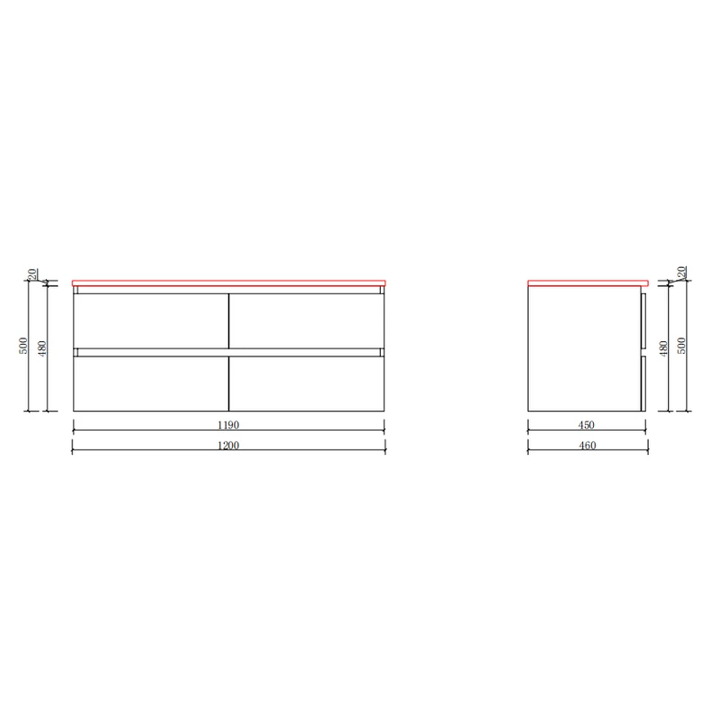 Dijon || Gri antracit mat, dulap de baie cu lavoar 120cm