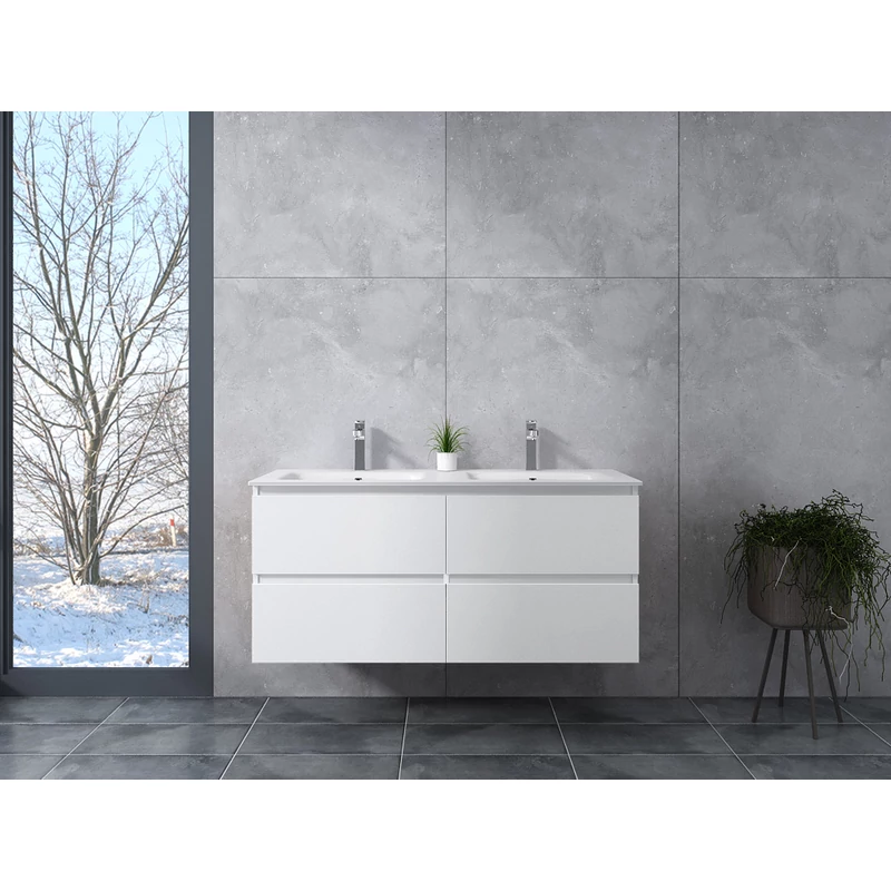 Dijon White Dulap de baie cu lavoar 120cm