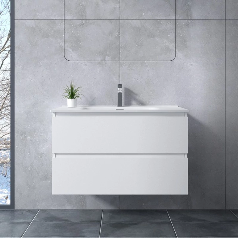 Catania || White Dulap de baie cu lavoar 60cm