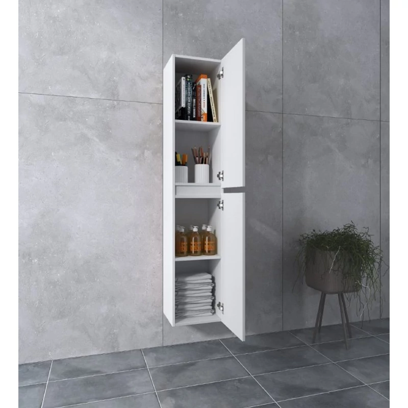 Burgundia || White dulap de baie