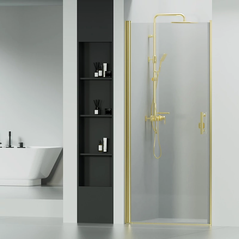 Madeira Gold 80 ușă de duș care se deschide, 190cm, 6mm