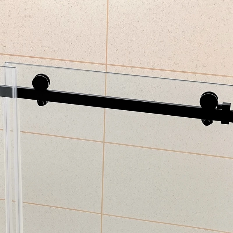 Milano Black ușă de duș glisantă, 120x195cm, 8mm