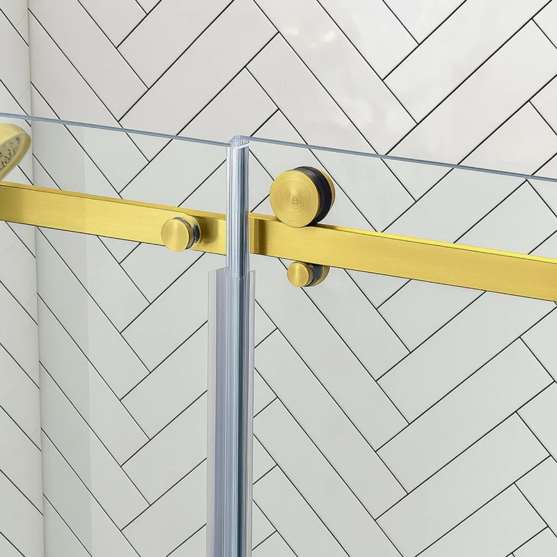 Milano Gold ușă de duș glisantă, 120x195cm, 8mm