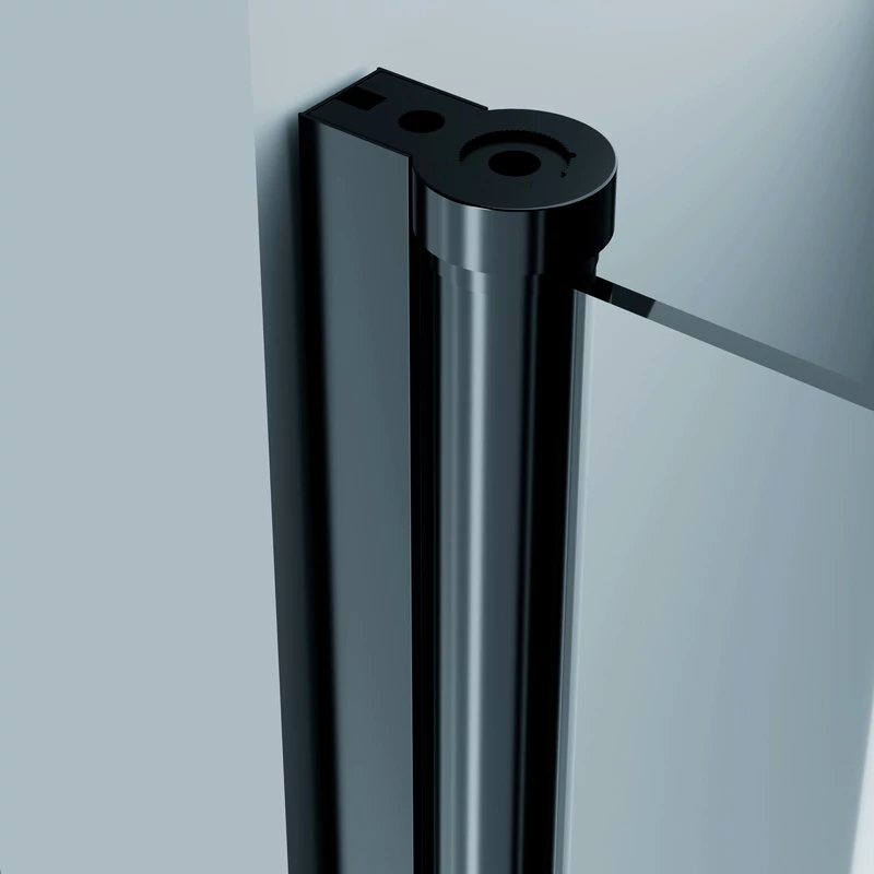 Westy || 80  Negru ușă de duș batantă cu două canaturi, 195cm, 6mm