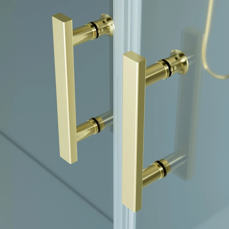 Westy || Gold 80 ușă de duș batantă cu două canaturi, 195cm, 6mm