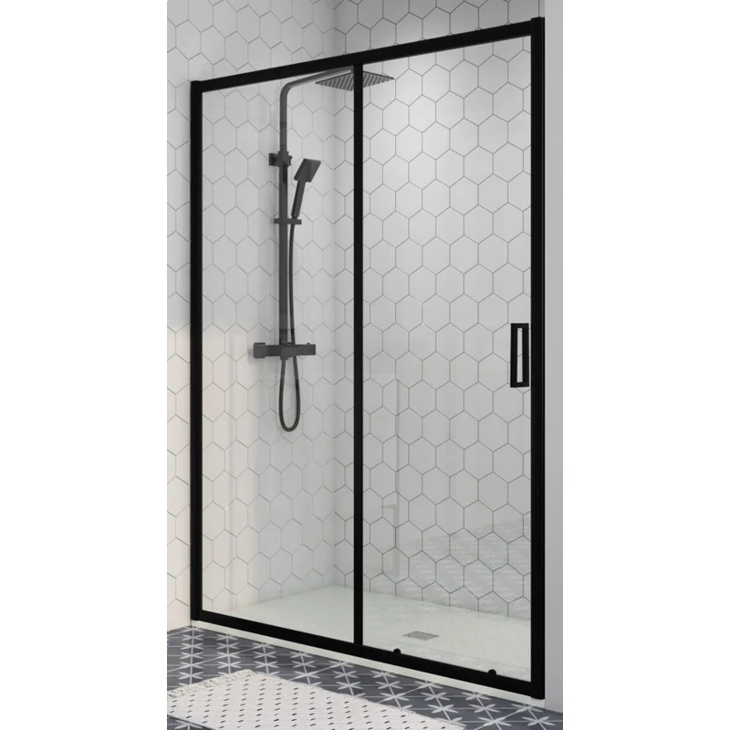 Elche 120 Negru Ușă de duș, 190cm, 6mm