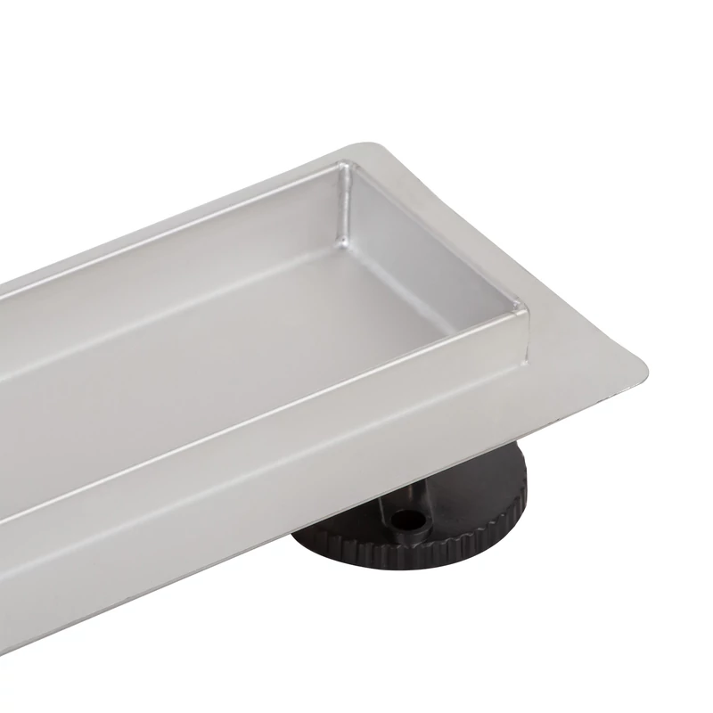 Granada scurgere de duș cu capac din sticlă neagră, 60 cm