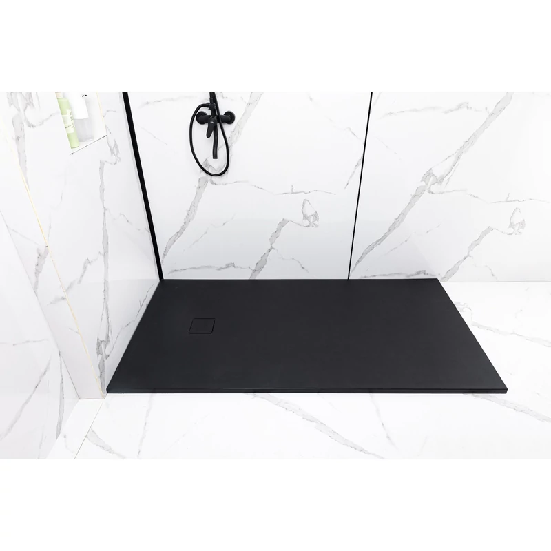 Cagliari Black 80x80x2,6 cm tăviță de duș pătrată, SMC
