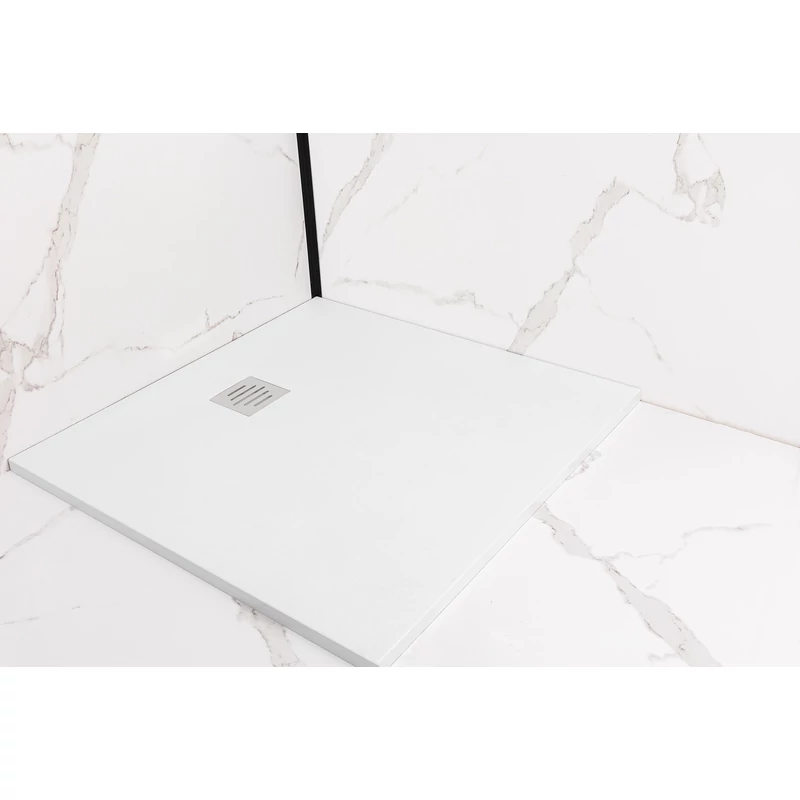 Cagliari White 80x80x2,6 cm tăviță de duș pătrată, SMC