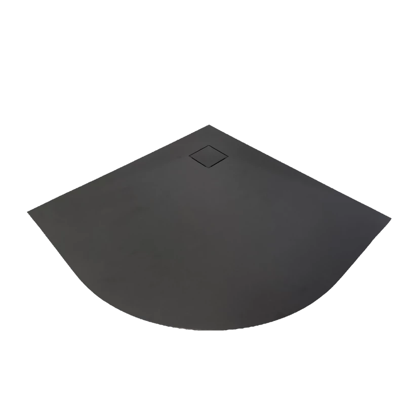 Cagliari Black 80x80x2,6 cm tăviță de duș semicirculară, SMC
