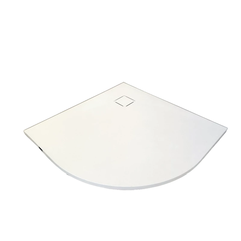 Cagliari White 80x80x2,6 cm tăviță de duș semicirculară, SMC
