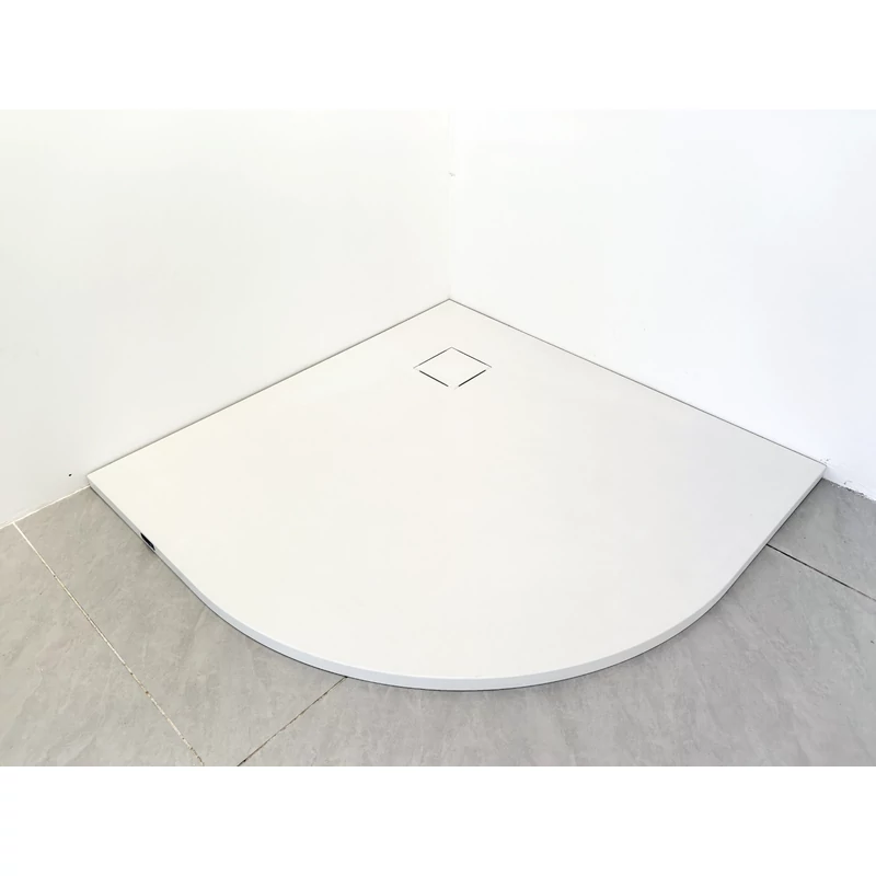 Cagliari White 80x80x2,6 cm tăviță de duș semicirculară, SMC