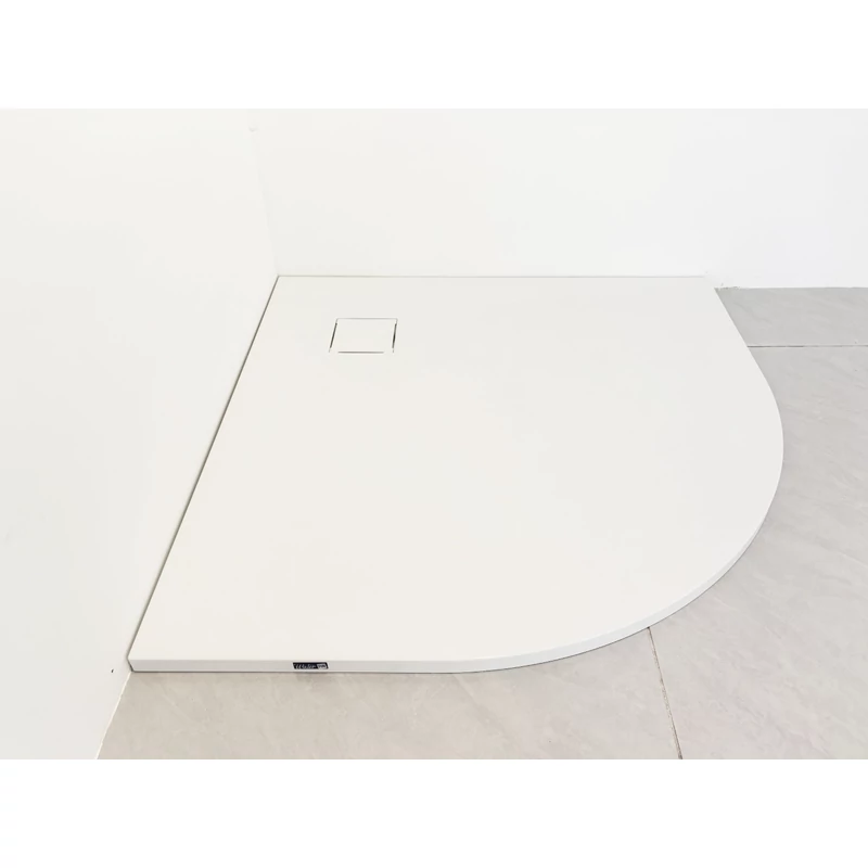Cagliari White 80x80x2,6 cm tăviță de duș semicirculară, SMC