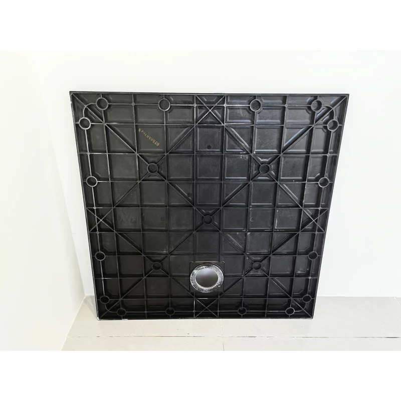 Cagliari Black 80x80x2,6 cm tăviță de duș pătrată, SMC