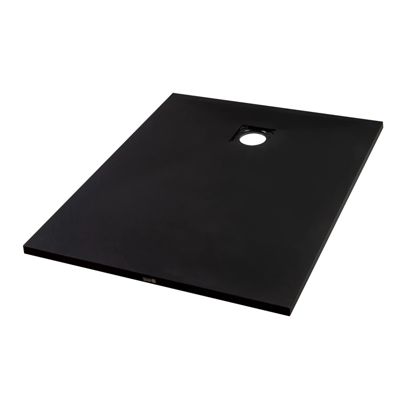 Cagliari || Black 80x100x2,6 cm Cădiță de duș pătrată, SMC, cu sifon inclus