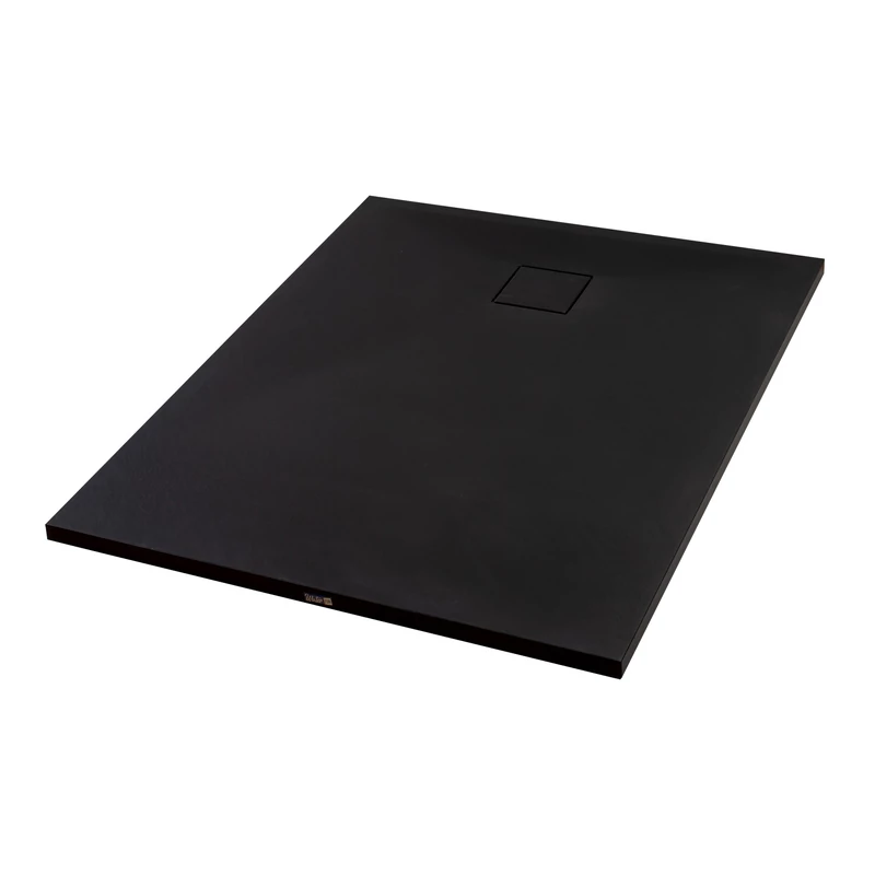 Cagliari || Black 80x100x2,6 cm Cădiță de duș pătrată, SMC, cu sifon inclus