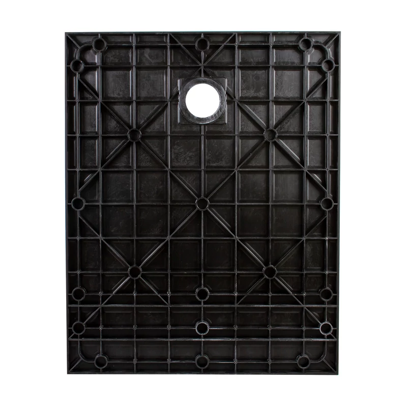 Cagliari || Black 80x100x2,6 cm Cădiță de duș pătrată, SMC, cu sifon inclus