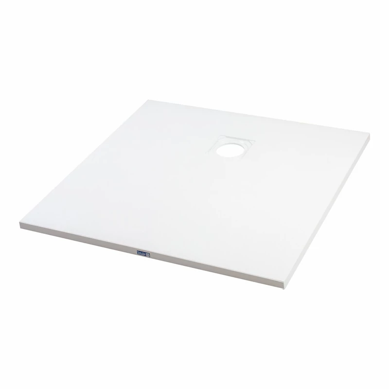 Cagliari White 80x80x2,6 cm Cădiță de duș pătrată, SMC, cu sifon inclus