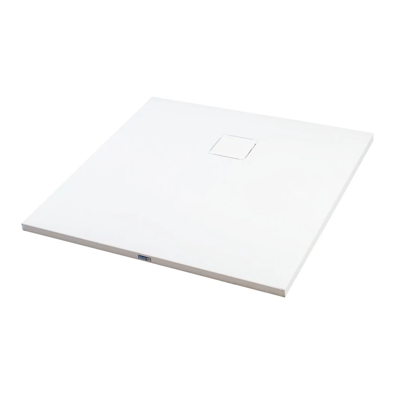 Cagliari White 80x80x2,6 cm Cădiță de duș pătrată, SMC, cu sifon inclus