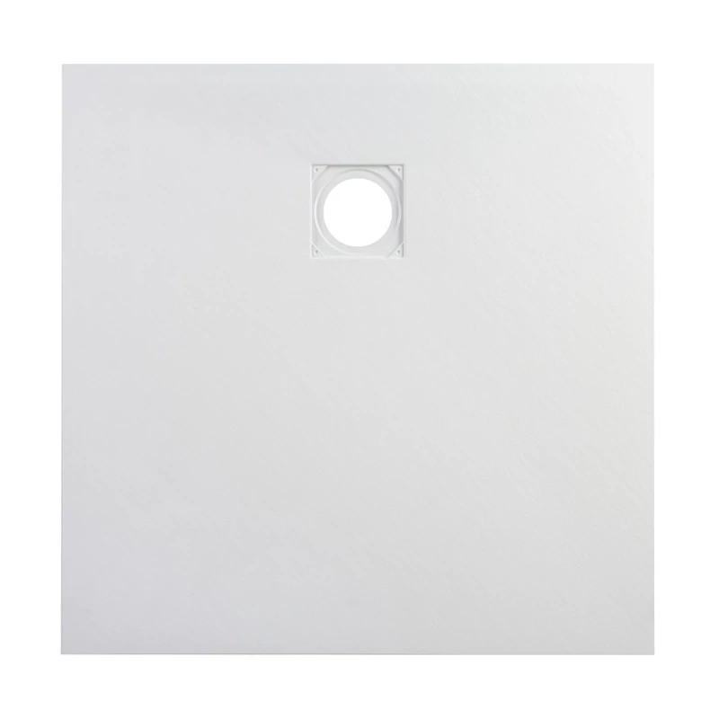 Cagliari White 80x80x2,6 cm Cădiță de duș pătrată, SMC, cu sifon inclus