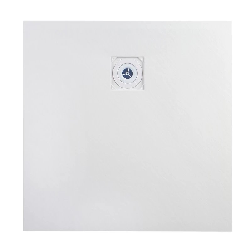 Cagliari White 80x80x2,6 cm Cădiță de duș pătrată, SMC, cu sifon inclus