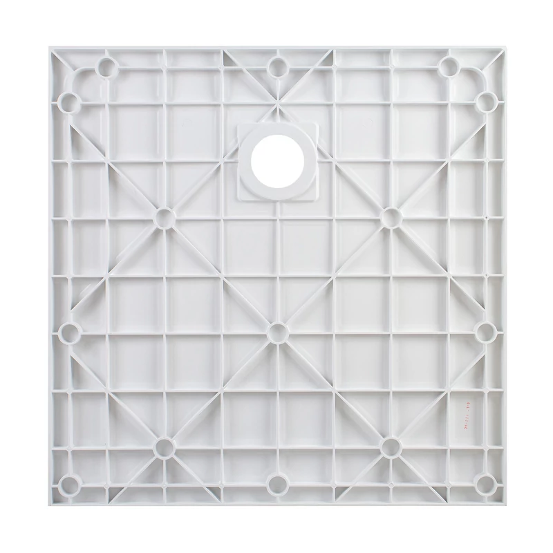 Cagliari White 80x80x2,6 cm Cădiță de duș pătrată, SMC, cu sifon inclus