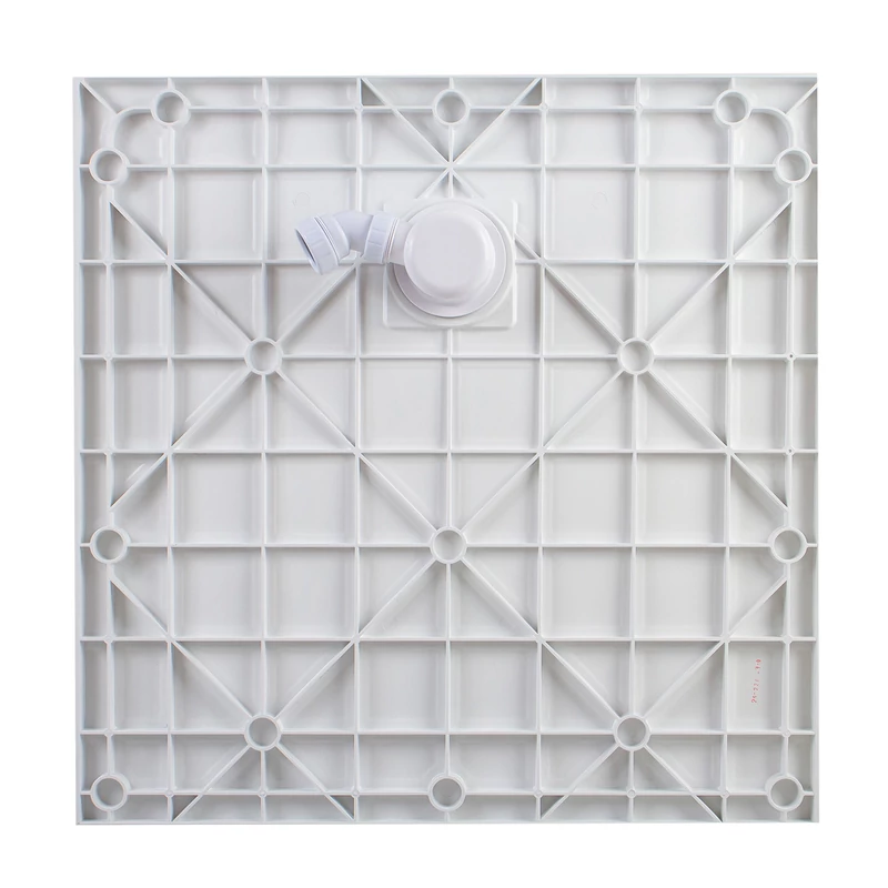 Cagliari White 80x80x2,6 cm Cădiță de duș pătrată, SMC, cu sifon inclus