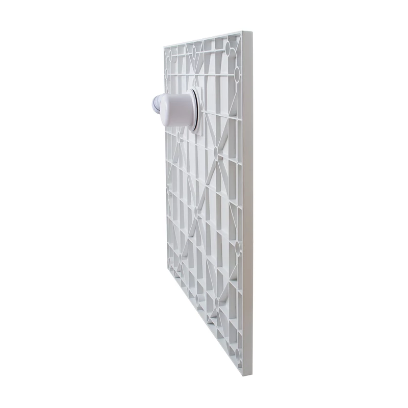 Cagliari White 80x80x2,6 cm Cădiță de duș pătrată, SMC, cu sifon inclus