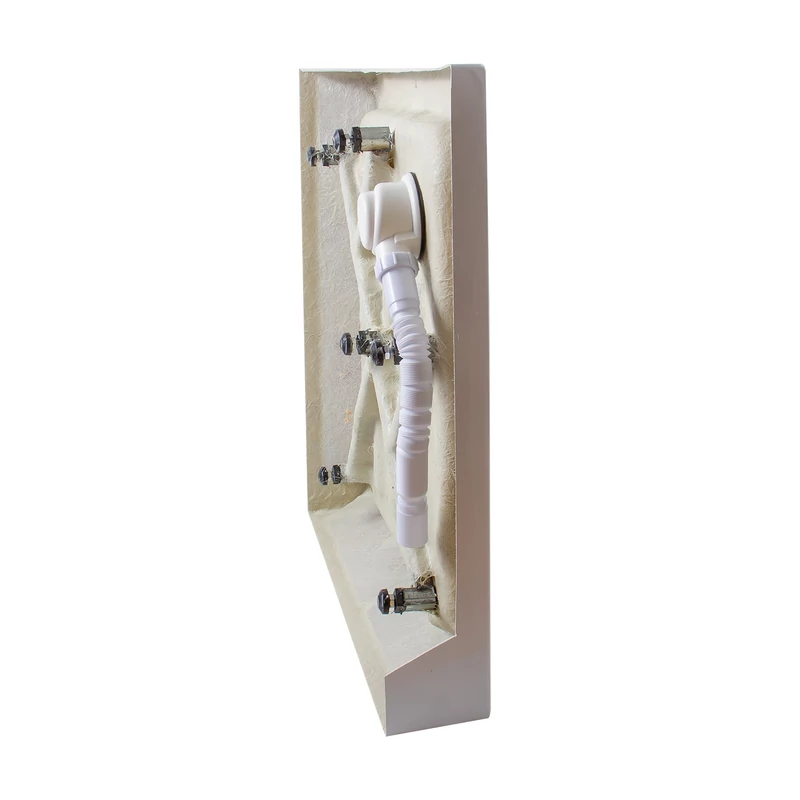 Almagro 80x80x13,5 cm Cădiță de duș pătrată, acril, cu sifon inclus