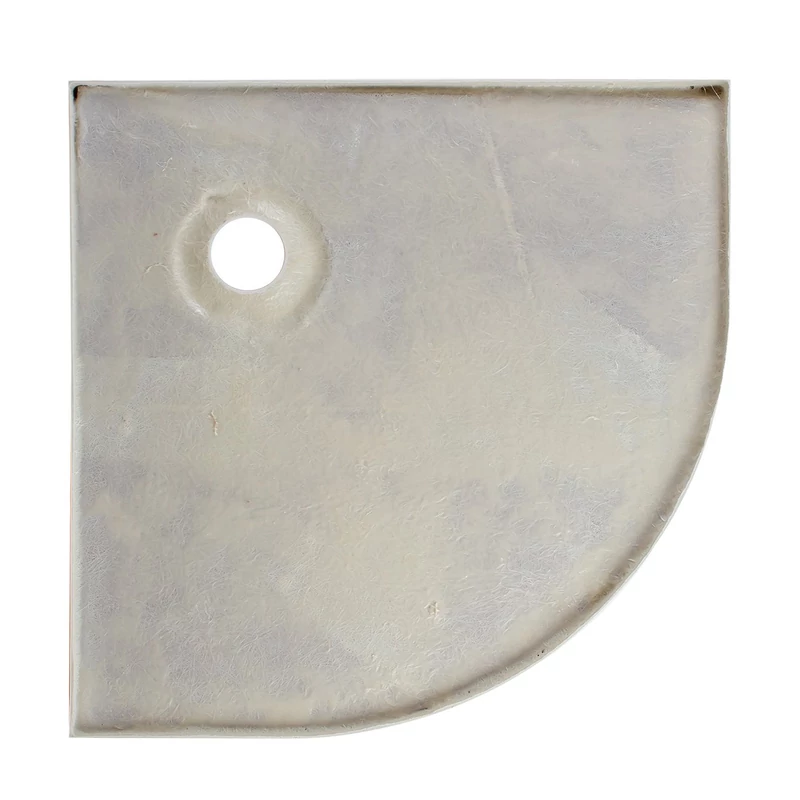 Coria || 80x80x5 cm Cădiță de duș semicirculară, acril, cu sifon inclus