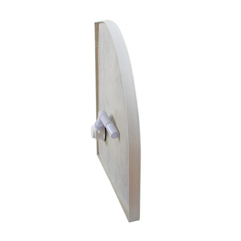 Coria 80x80x5 cm Cădiță de duș semicirculară, acril, cu sifon inclus
