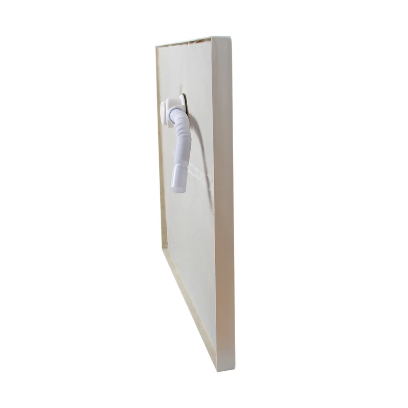 Coria || 80x100x5 cm Cădiță de duș pătrată, dreptunghiulară, acril, cu sifon inclus