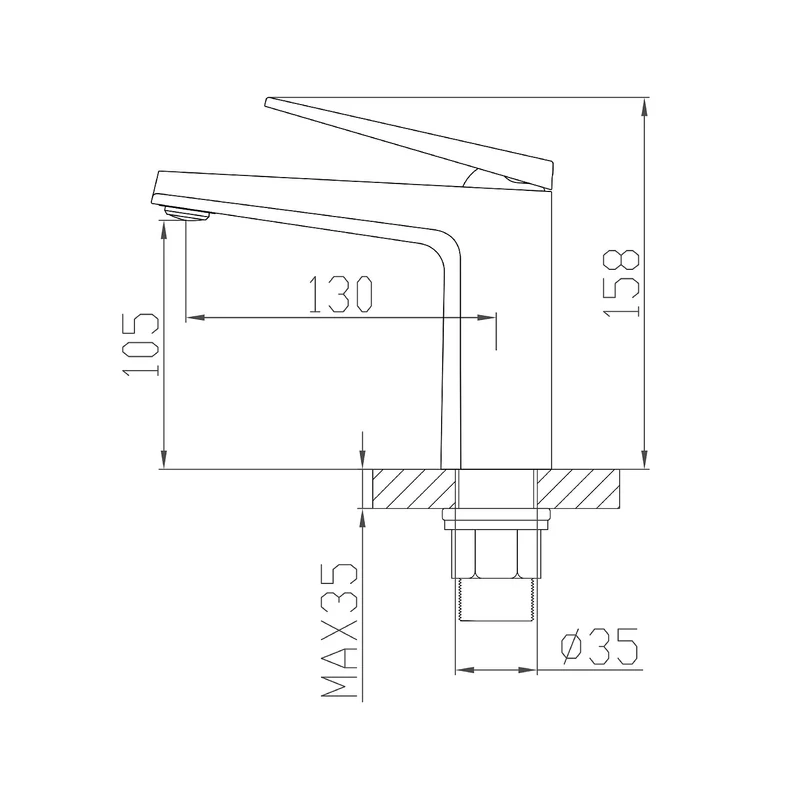 Singapore Gun Grey Baterie pentru lavoar