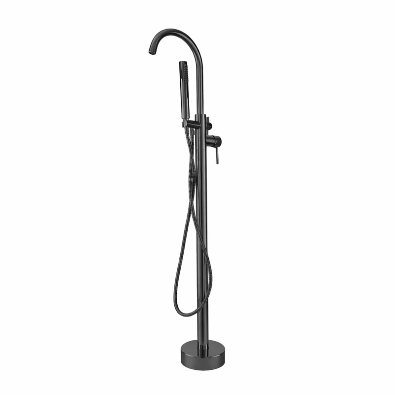 Korfu || Gun Grey Baterie freestanding pentru cadă