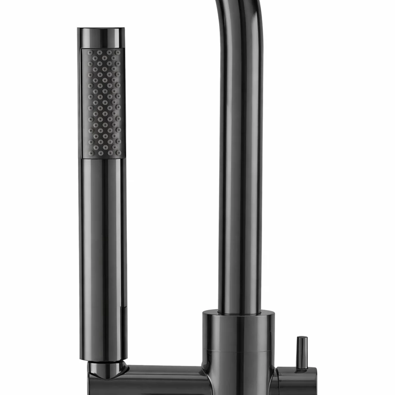 Korfu || Gun Grey Baterie freestanding pentru cadă