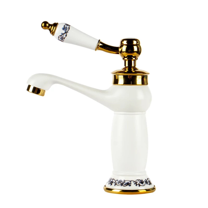 Izmir || White & Gold Baterie retro pentru lavoar