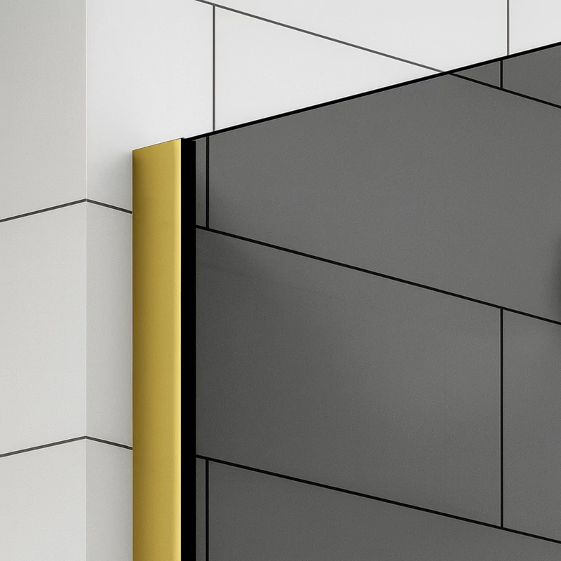 Walk-in || Gold Perete de duș, cu sticlă fumurie 80, 200cm, 8mm