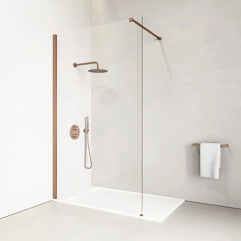 Walk-in Perete duș 80, 200cm, 8mm