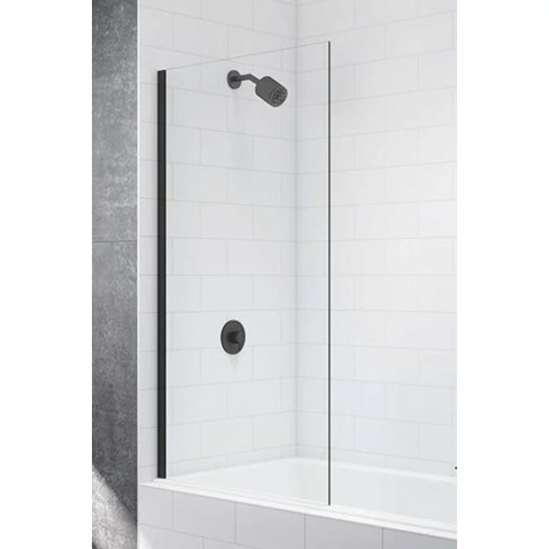 Evora Negru 6mm, 70x140, paravană pentru căzi