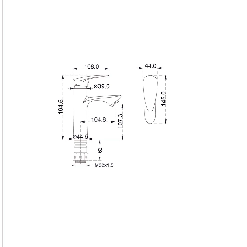 Russel Baterie pentru chiuvetă baie