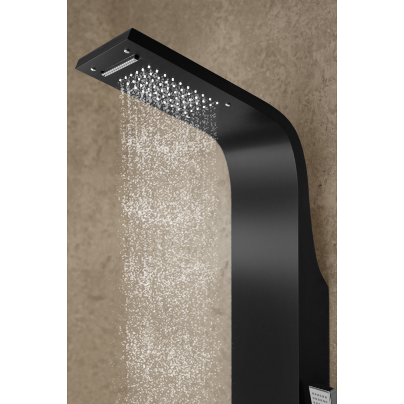 Alegre BLACK Panel duș, oțel inoxidabil