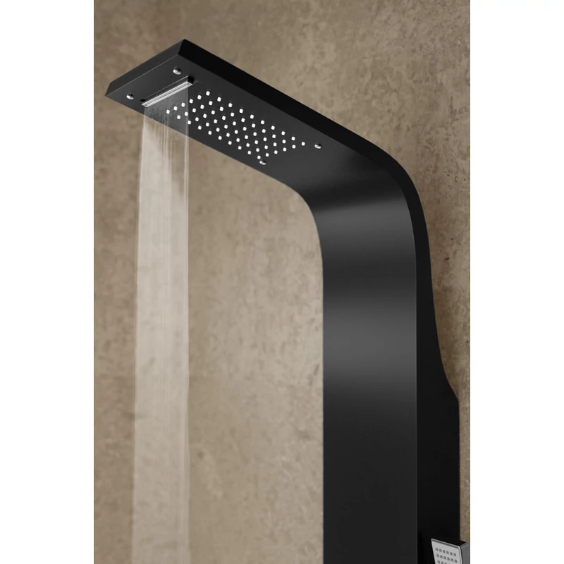 Alegre || BLACK Panel duș, oțel inoxidabil