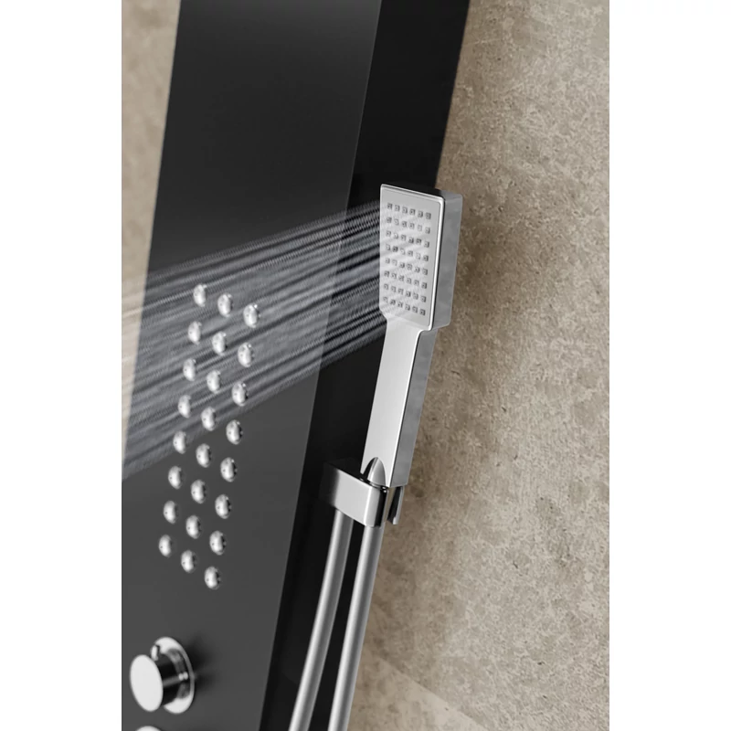 Alegre || BLACK Panel duș, oțel inoxidabil