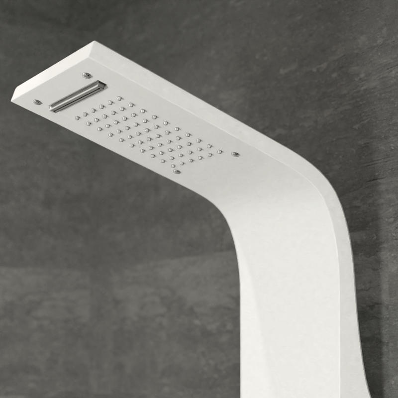 Alegre WHITE Panel duș, oțel inoxidabil