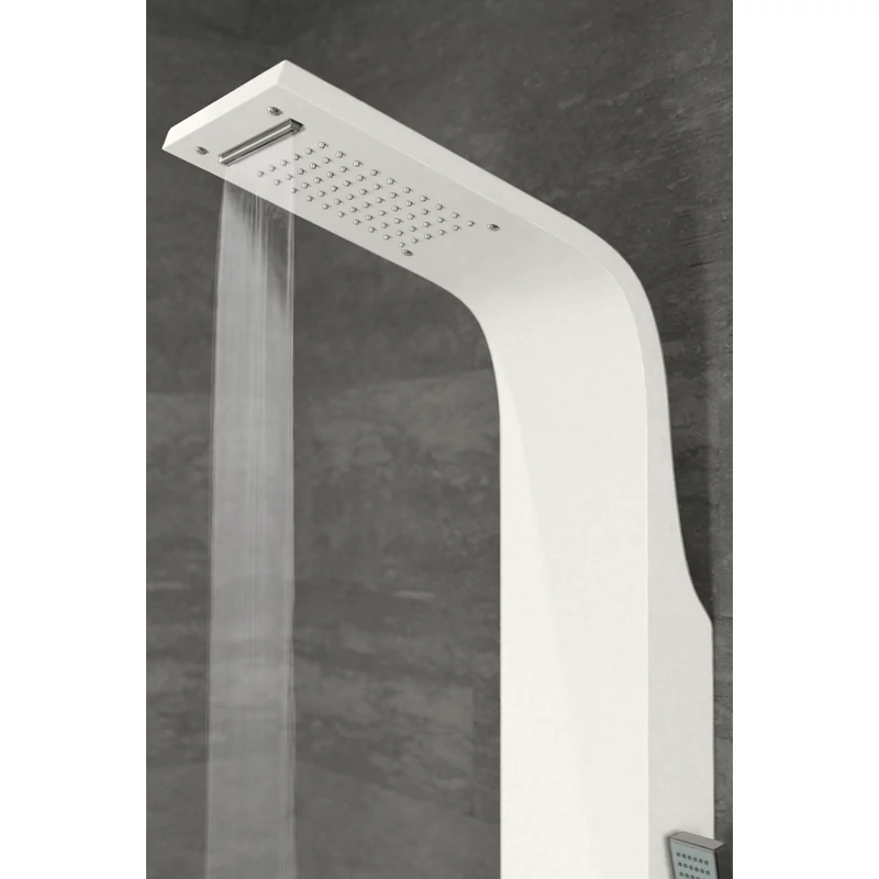 Alegre WHITE Panel duș, oțel inoxidabil
