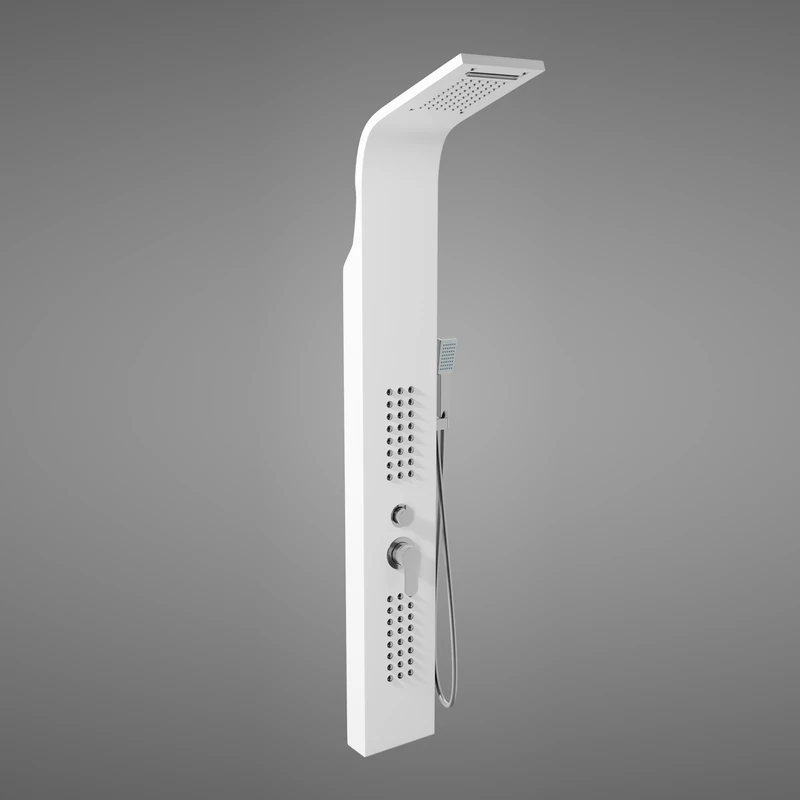 Alegre WHITE Panel de duș, oțel inoxidabil