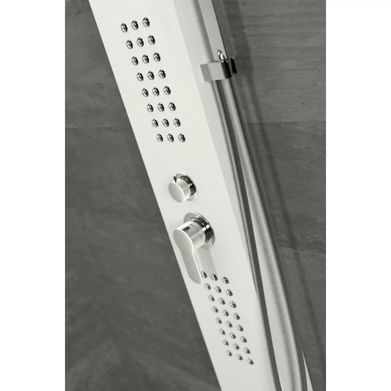 Alegre || WHITE Panel duș, oțel inoxidabil