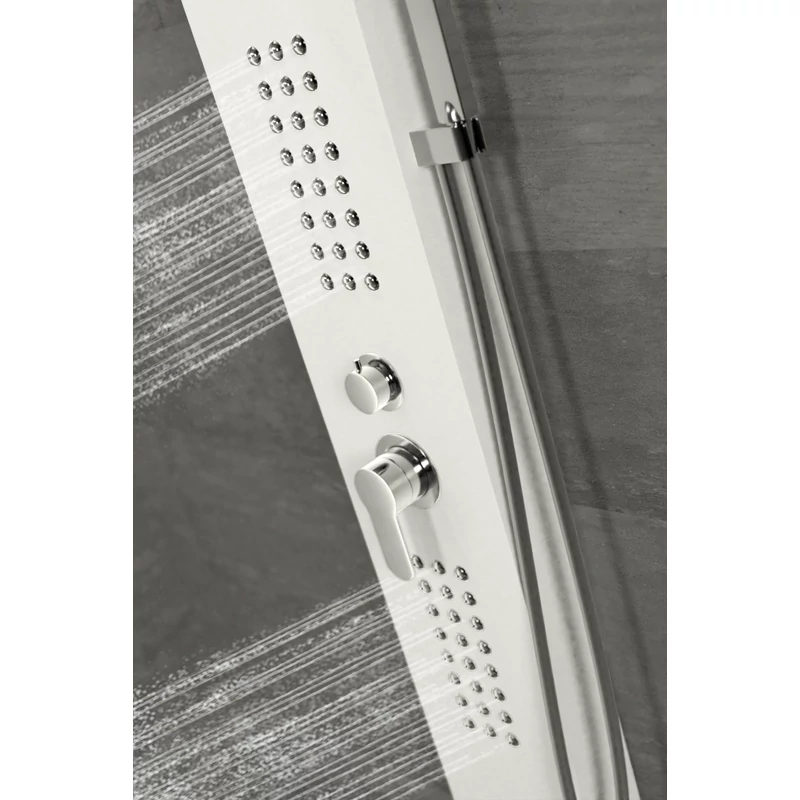 Alegre || WHITE Panel duș, oțel inoxidabil
